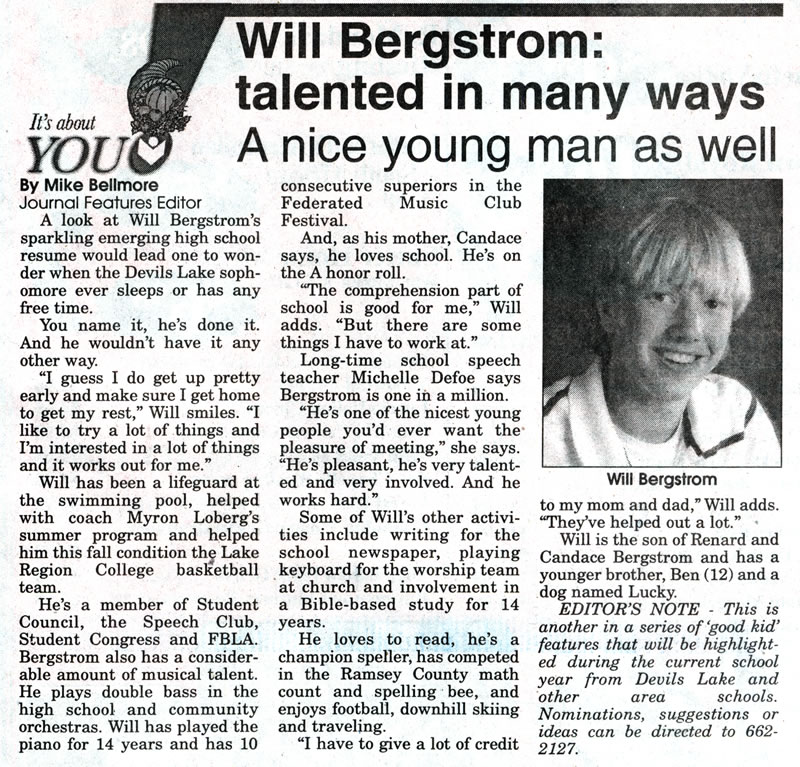 Devils Lake Journal — November 20, 2006