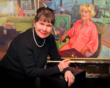 Devils Lake Chamber of Commerce mural paintings by Anne-Marit Bergstrom